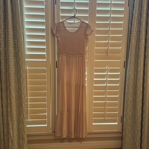Blush maxi dress